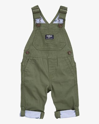 Product image 1 of Baby Solid Canvas Overalls - Green