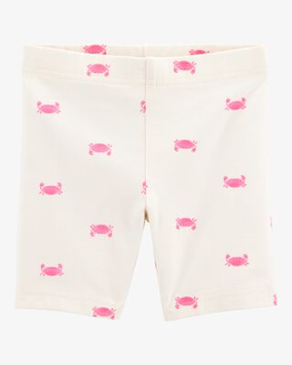 Product image 1 of Toddler Crab Print Bike Shorts - Ivory