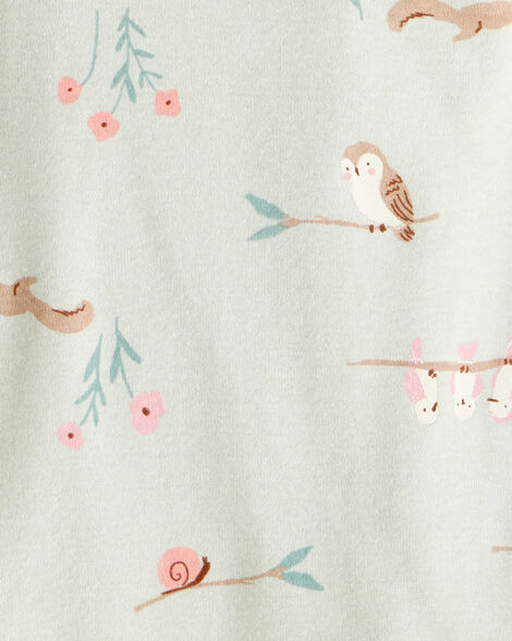 Product image 2 of Baby Girl 4-Pack Owl Print Cotton Long-Sleeve Multipack Bodysuits - Green/Pink/White