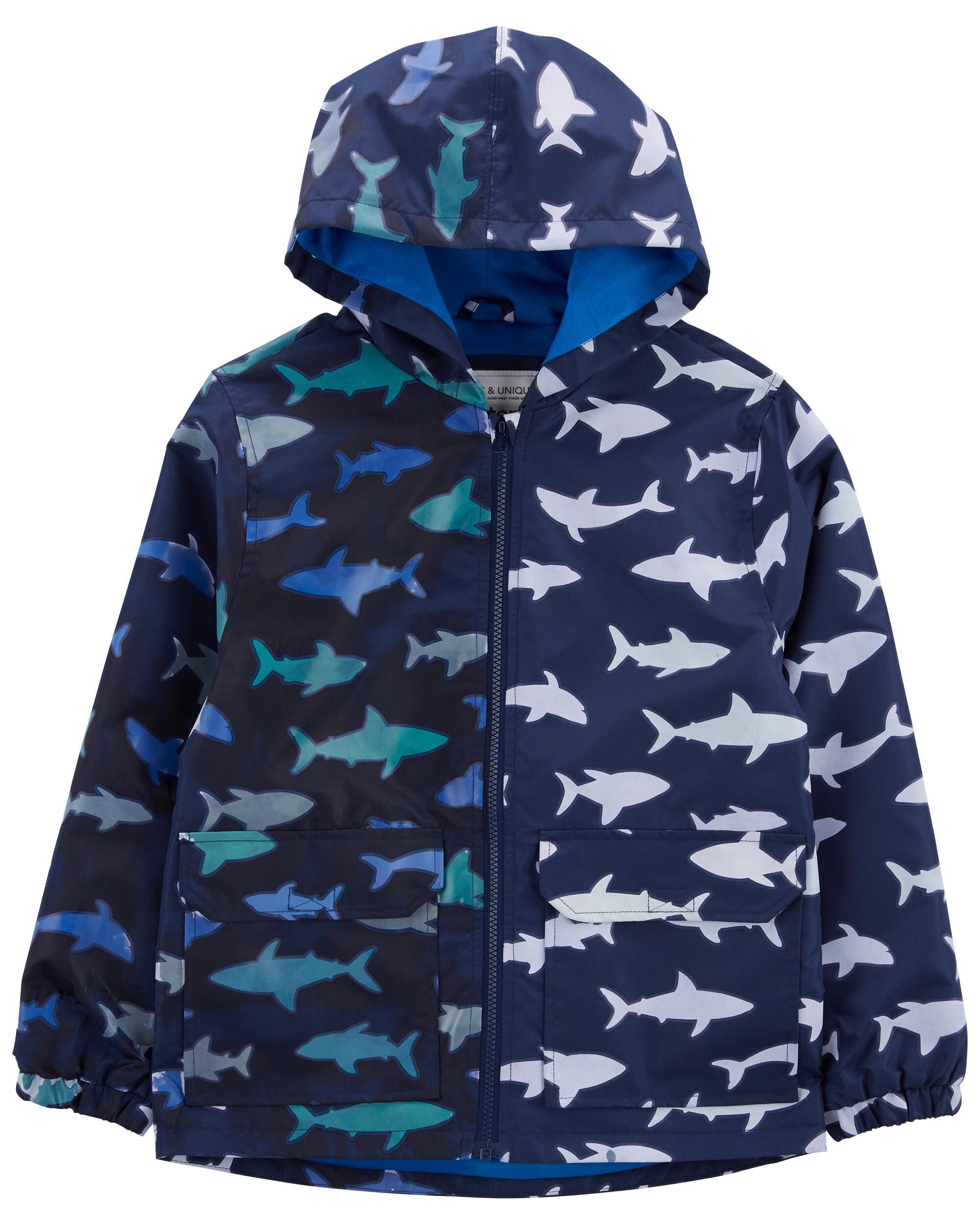 Kid Shark Color Changing Rain Jacket Carter s Carter s