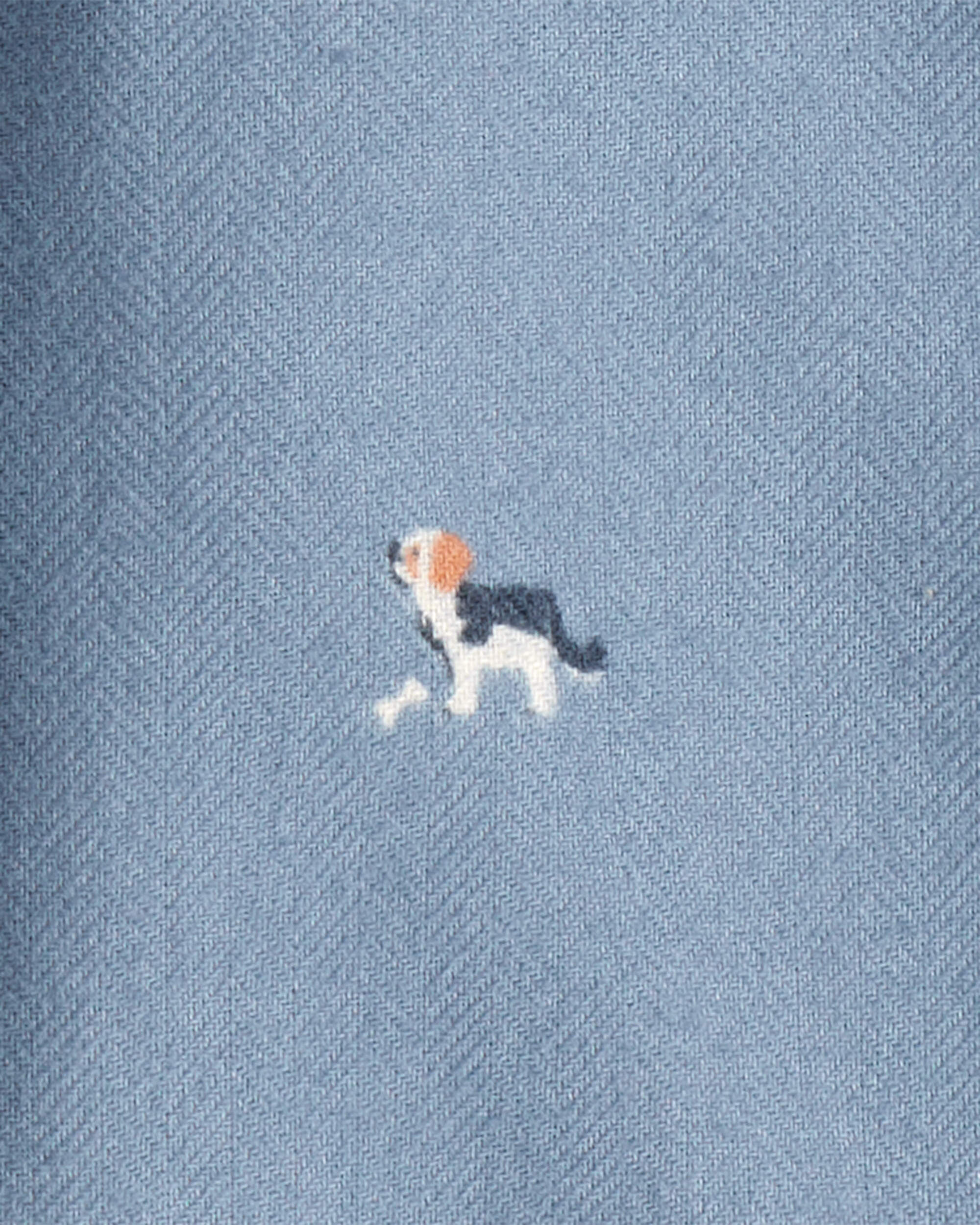 Baby Boy Dog Print Button-Down Shirt - Blue