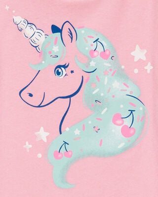 Product image 2 of Toddler Horse-Print Short-Sleeve Graphic Tee - Pink