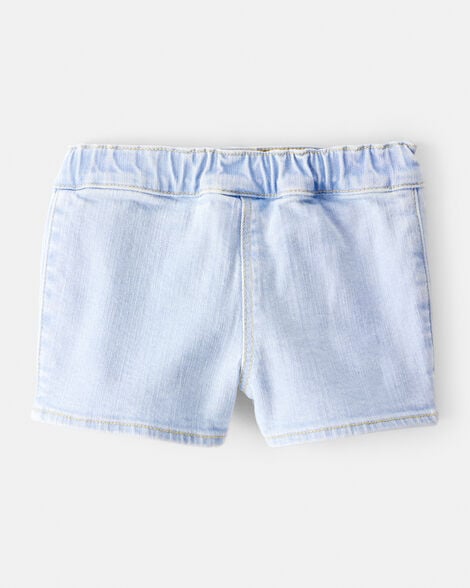 Product image 3 of Baby Girl Embroidered Denim Skort - Blue