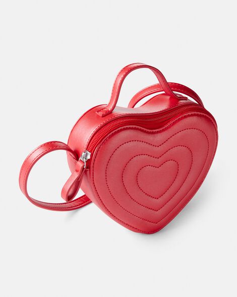 girls carter's quilted heart crossbody purse