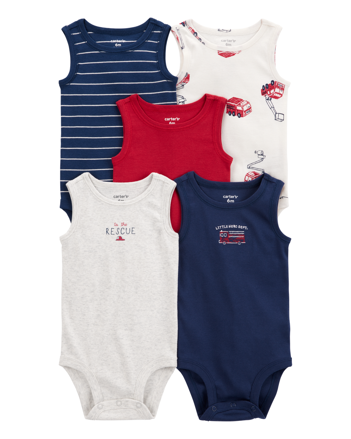 GOOD BOY① Baby Boy 5-Pack Sleeveless Bodysuits - Carter's | Carter's