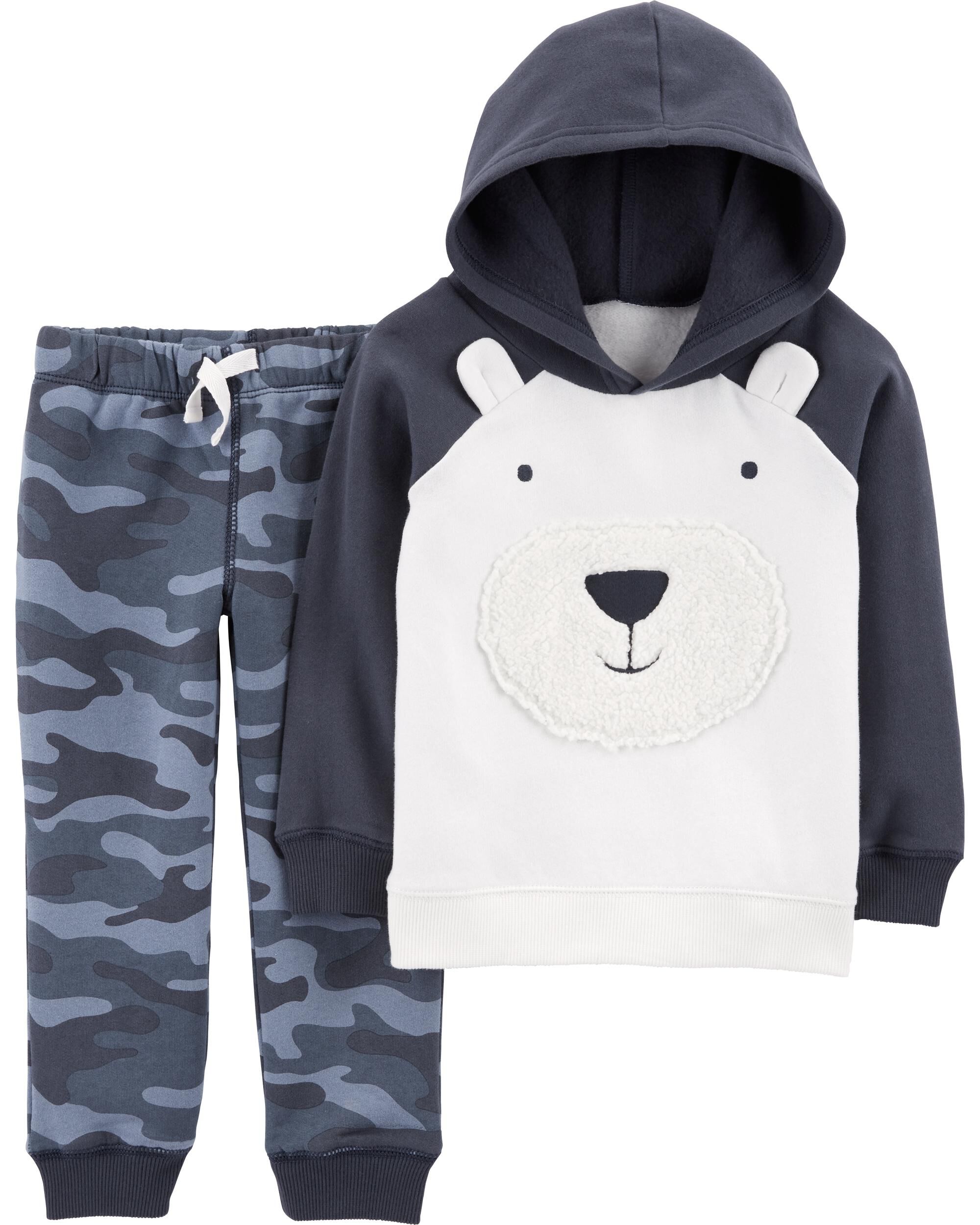 2-Piece Bear Fleece Hoodie & Camo Jogger Set | Carters.com