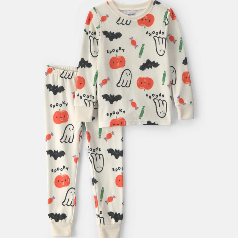 Baby Halloween Print 2-Piece Pajama Set - Cream