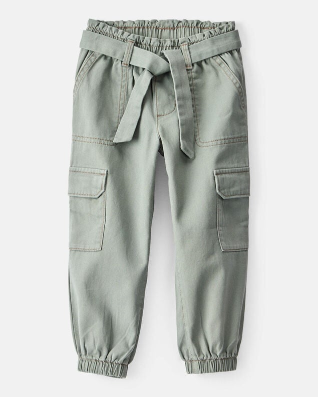Product image 1 of Toddler Girl Cotton Cargo Joggers - Green