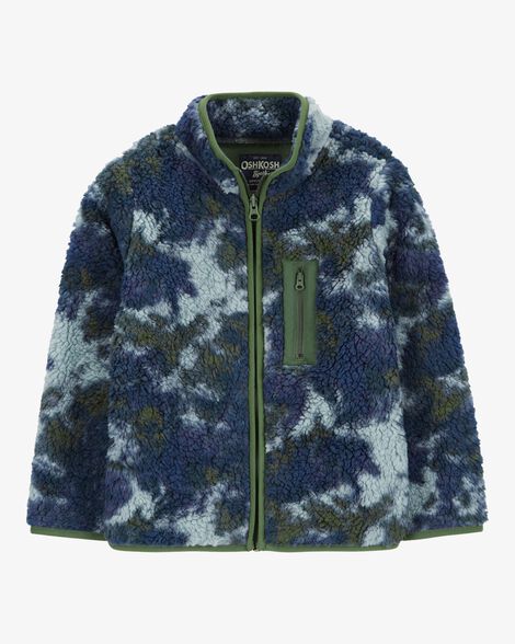  Product image 1 of Kid Tie Dye Fleece Knit Jacket - Navy