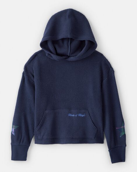 Girls Thermal Hooded Top - Navy