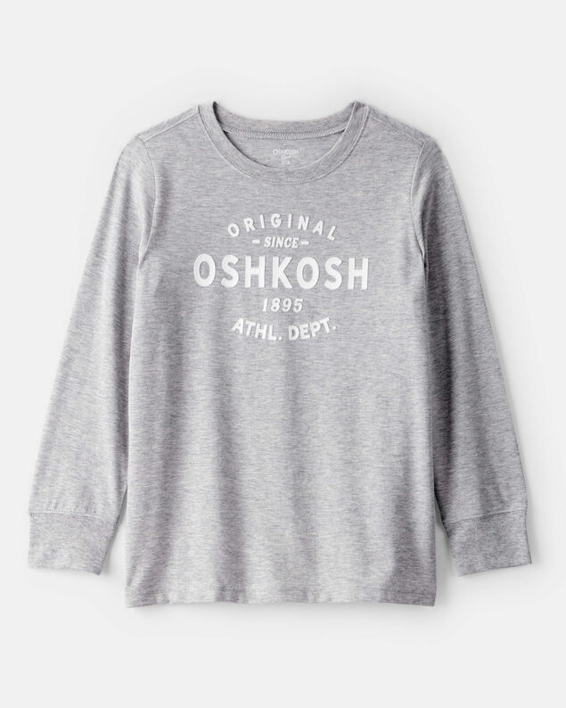 Product image 1 of Kid Jersey OshKosh Logo Long-Sleeve Shirt - Grey