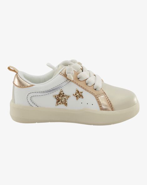  Product image 2 of Toddler Metallic Star Sneakers - Gold