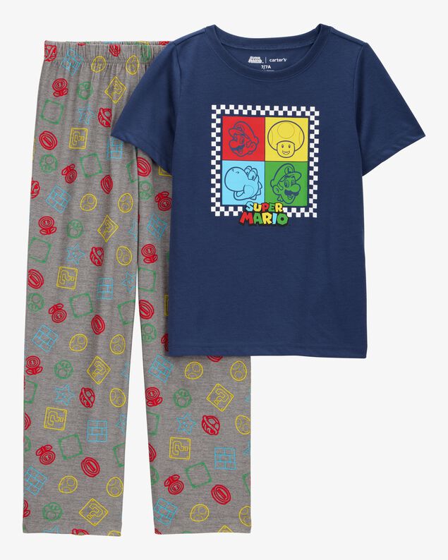 Product image 1 of Kid Super Mario Bros™ Loose Fit 2-Piece Pajamas