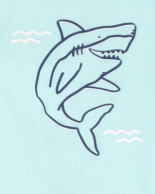 Product image 2 of Toddler 2-Piece Shark Outfit Set - Blue