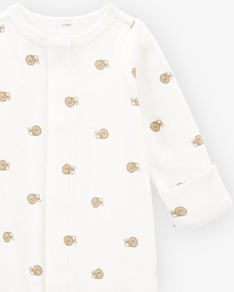  Product image 3 of Baby Preemie Snail Cotton Sleeper Gown