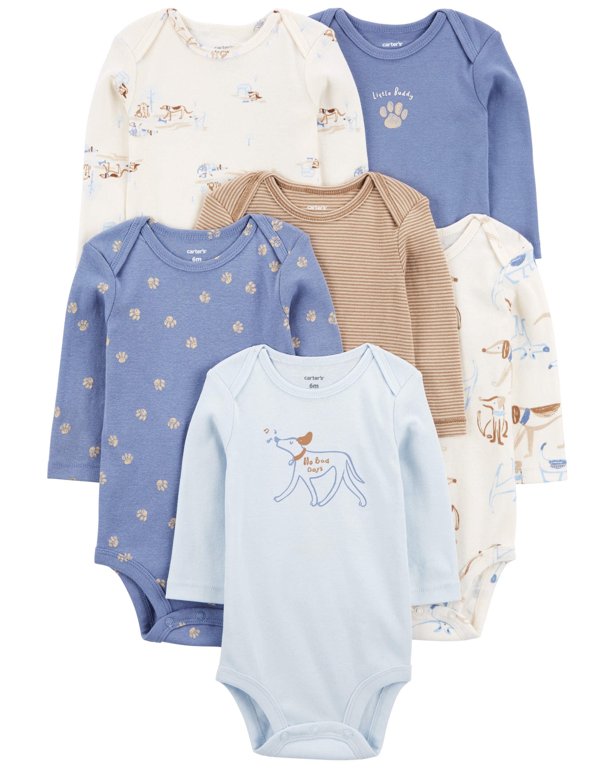 Baby 4-Pack Long-Sleeve Holiday Bodysuits - Carter's | Carter's