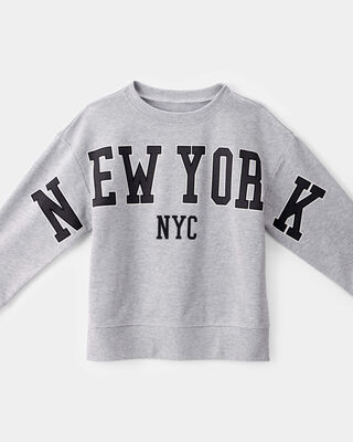 Product image 2 of Boys NYC French Terry Pullover Sweatshirt - Grey