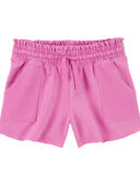 Pink - Kid Pull-On French Terry Shorts, Selected
