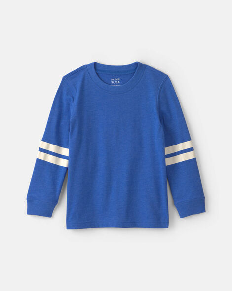 toddler boy striped long-sleeve t-shirt - blue
