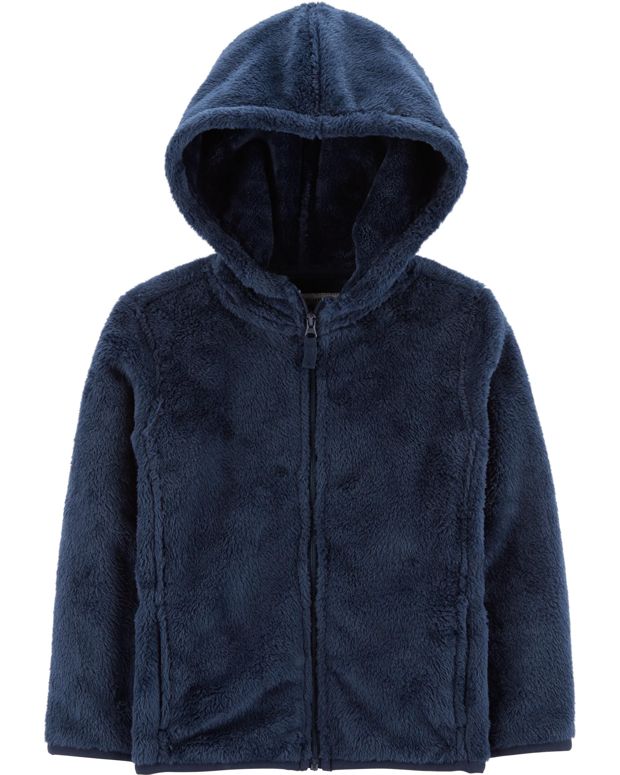 blue fluffy hoodie
