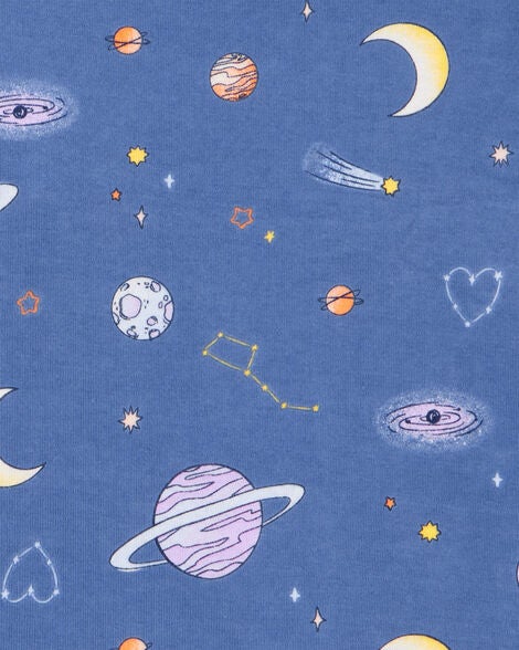  Product image 3 of Kid Space Print Snug Fit Cotton 4-Piece Pajamas