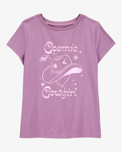  Product image 1 of Kid Cosmic Cowgirl Short-Sleeve Graphic Tee - Purple