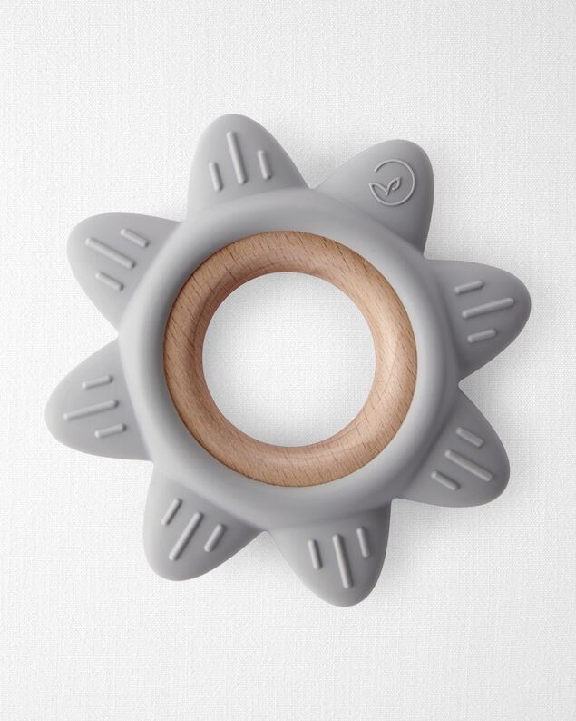 Product image 1 of Little Planet Silicone &  Wood Teether - Grey
