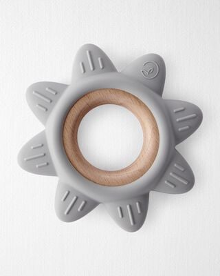Product image 1 of Little Planet Silicone & Wood Teether - Grey