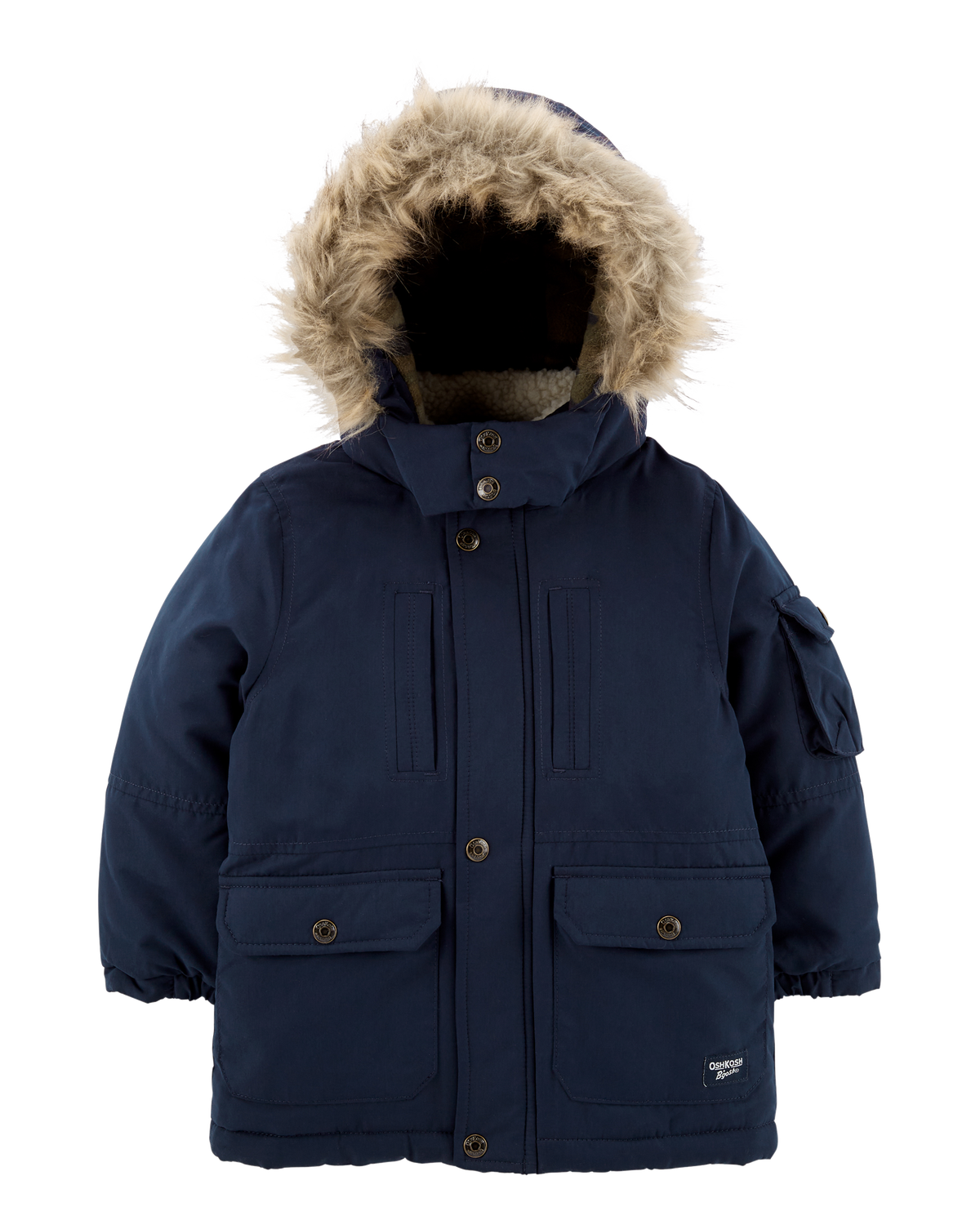 Baby Fleece-Lined Midweight Jacket with Faux Fur - OshKosh