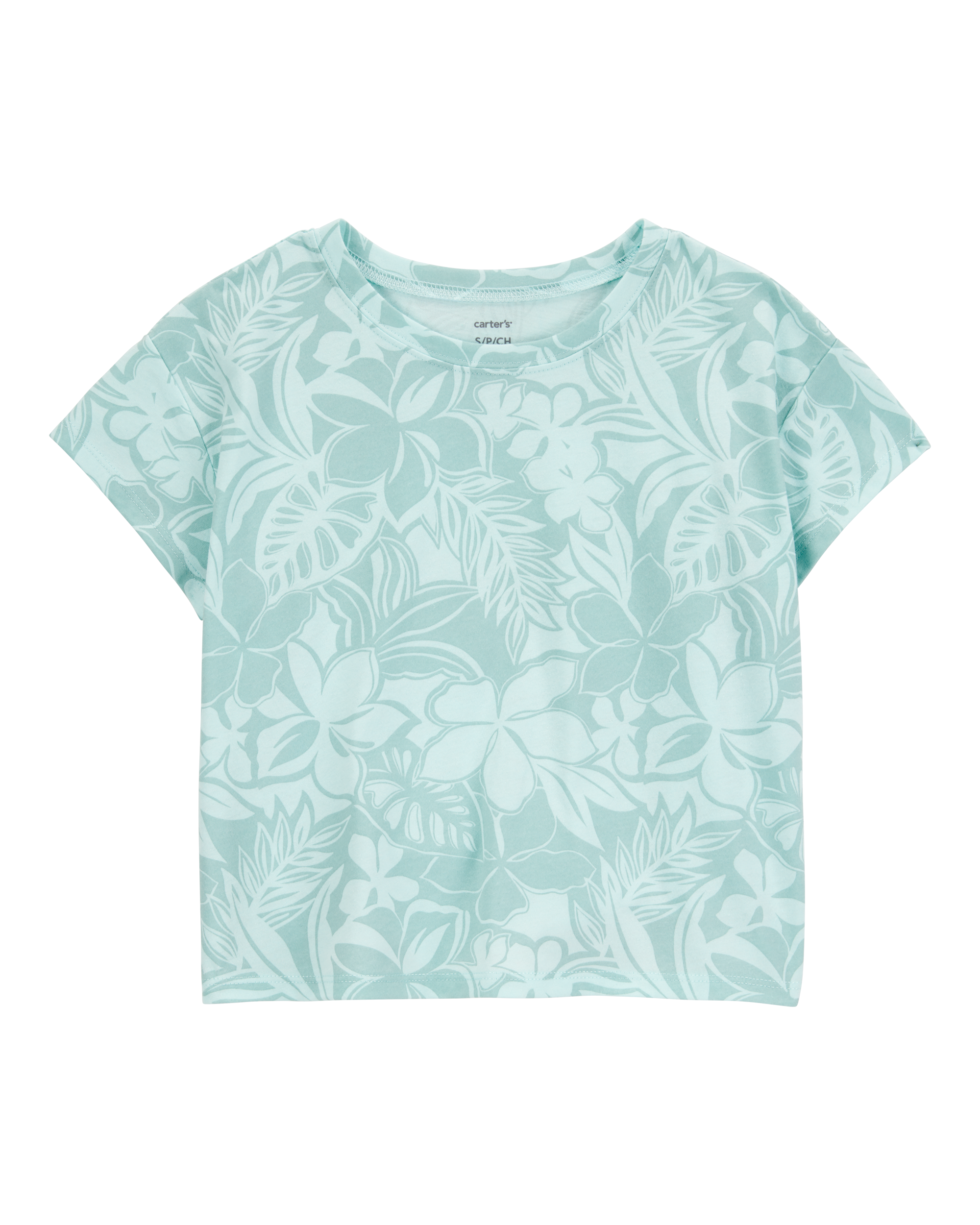Kid Floral Short-Sleeve Tee - Blue