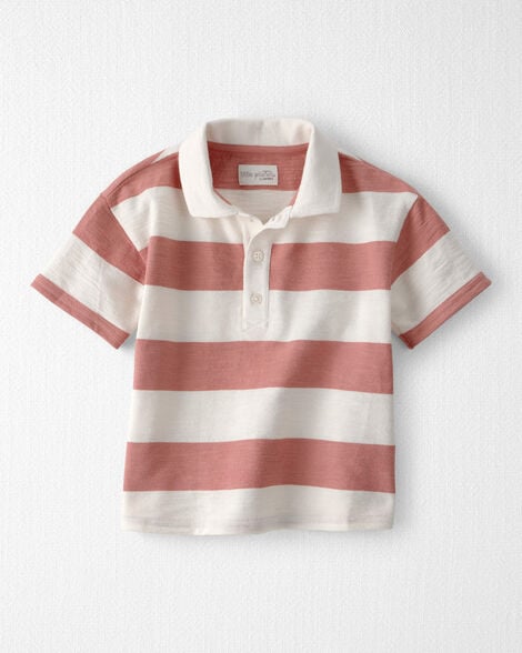 Toddler Boy Polo Shirt Made with Organic Cotton in Stripes