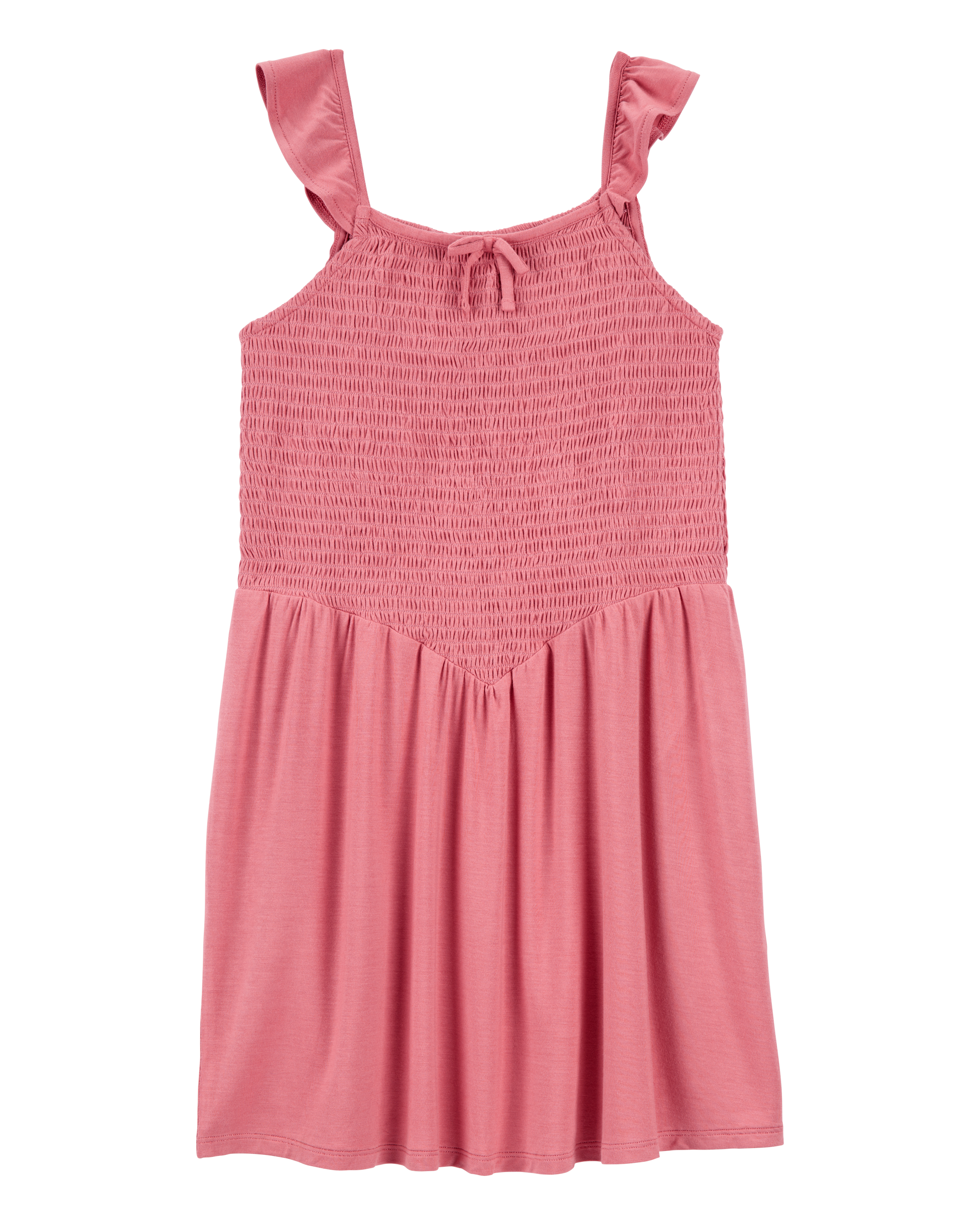 Kid Smocked Tank Dress - Pink