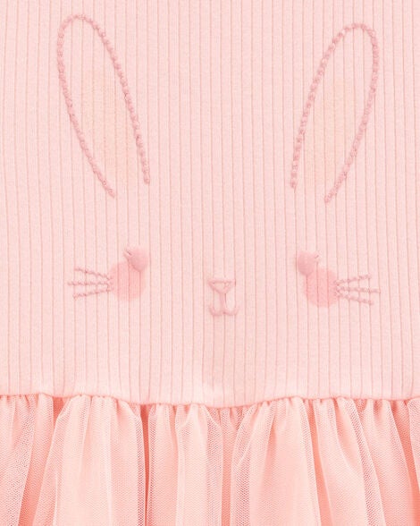  Product image 3 of Kid Bunny Tutu Short-Sleeve Dress - Pink