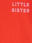 Red - Baby Little Sister Cotton Bodysuit, Selected