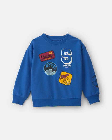 kids ©marvel spider-man pullover sweatshirt - blue