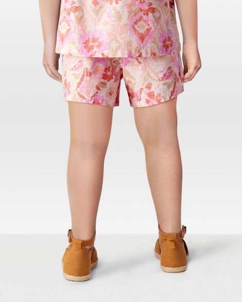  Product image 3 of Toddler Floral Print Drawstring Shorts - Pink