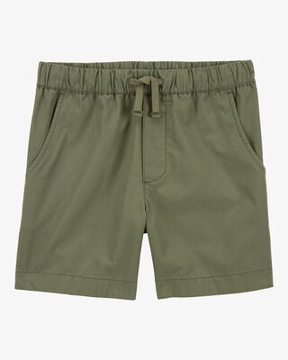 Product image 1 of Kid Pull-On Poplin Shorts - Olive