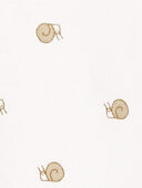 Ivory - Baby Preemie Snail Cotton Sleeper Gown, Selected