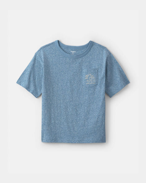Boys 'State of Palm' Beach Embroidered Graphic Tee - Blue