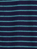 Blue - Kid 1-Piece Striped Fleece Footie Pajamas, Selected