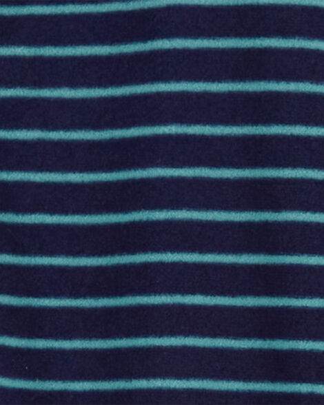  Product image 2 of Kid 1-Piece Striped Fleece Footie Pajamas
