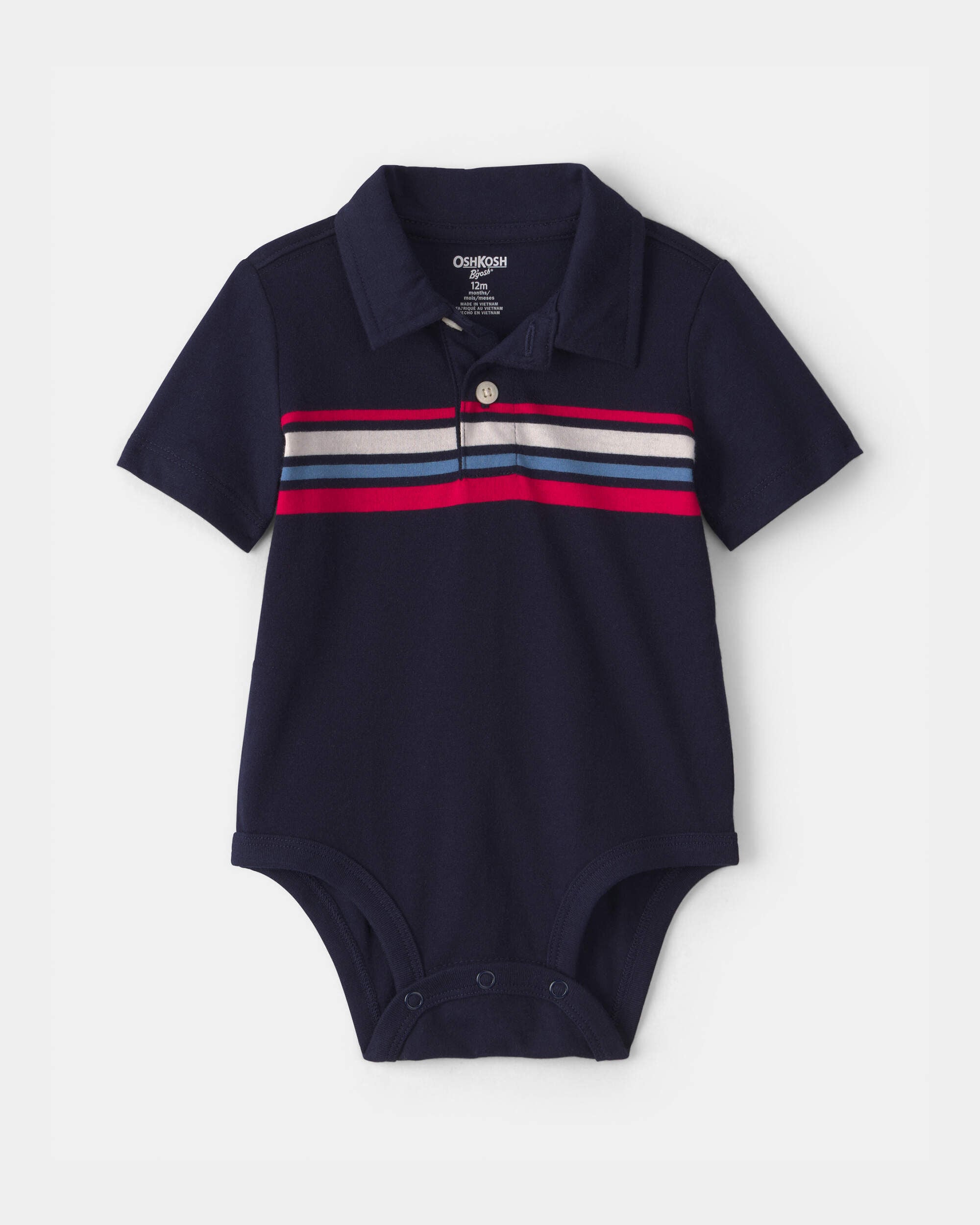 OshKosh Bgosh Baby Boy Polo Bodysuit 12M Navy 14$
