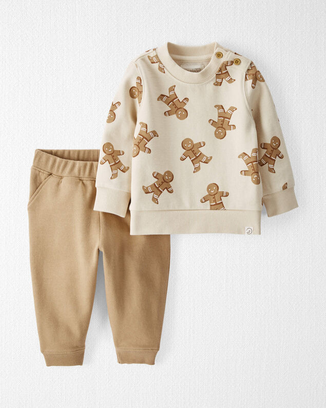 Product image 1 of Baby 2-Piece Gingerbread Man Holiday Set Made with Organic Cotton