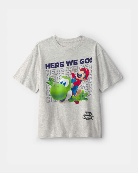 boys nintendo super mario graphic tee - grey