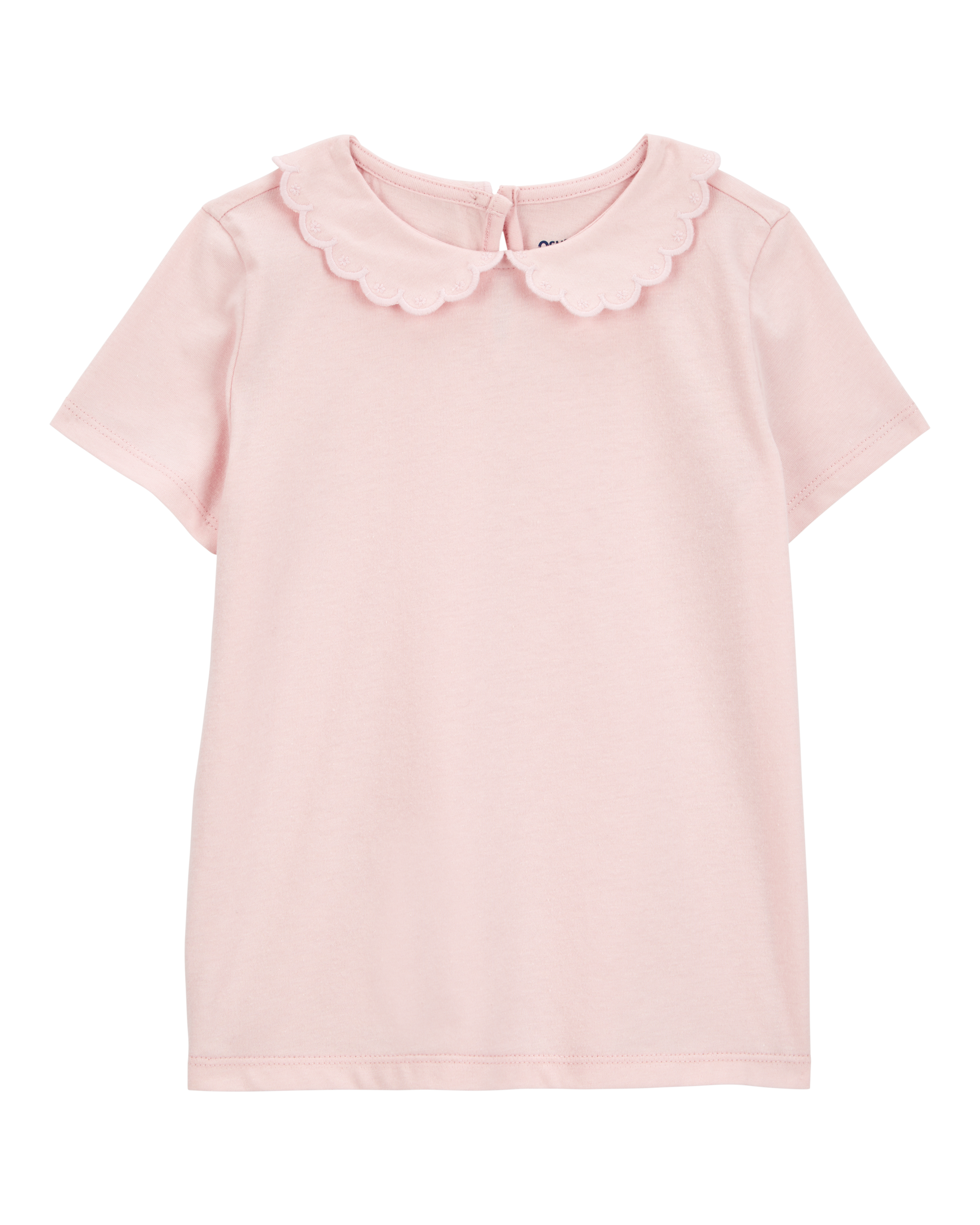 Toddler Scalloped Collar Short-Sleeve Top