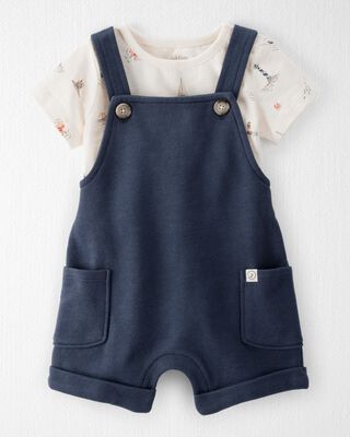 Product image 1 of Baby 2-Piece Organic Cotton Shortall Set