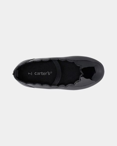  Product image 4 of Toddler Girl Scallop Edge Shiny Dress Shoes - Black