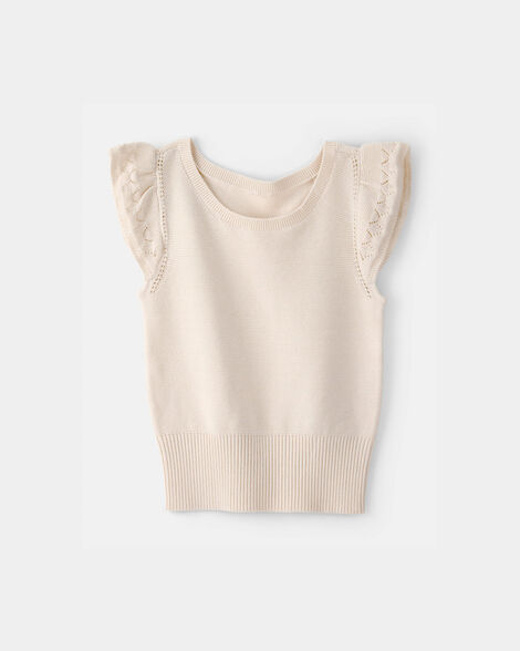 girls sweater top - cream