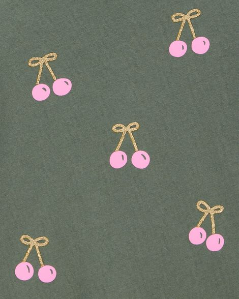 Product image 2 of Toddler Cherry Short-Sleeve Graphic Tee - Olive