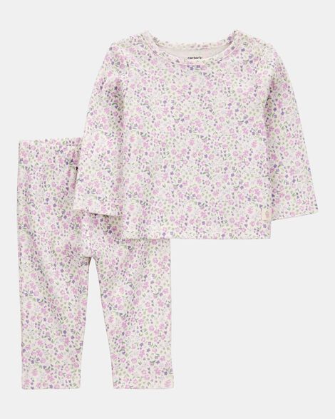 baby 2-piece floral long-sleeve tee & pant set